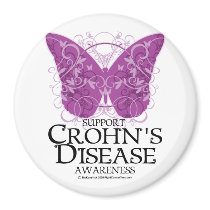 Crohn's Disease Butterfly Refrigerator Magnet