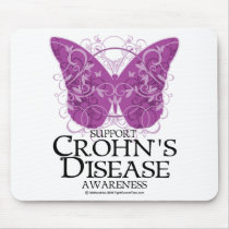 Crohn's Disease Butterfly Mouse Pads