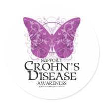 Crohn's Disease Butterfly Stickers