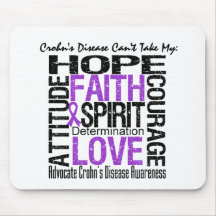 Crohn's Disease Can't Take My Hope Collage Mousepads