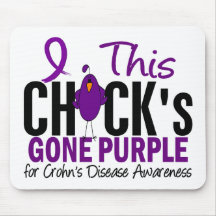 CROHNS DISEASE Chick Gone Purple Mouse Pad