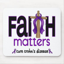 Crohns Disease Faith Matters Cross 1 Mouse Pad