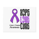 Crohn's Disease Hope Love Cure Ribbon postcards
