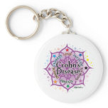 Crohn's Disease Lotus Keychain