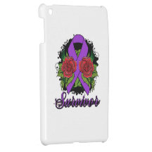Crohn's Disease Survivor Rose Grunge Tattoo iPad Mini Cover