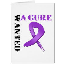 Crohn's Disease WANTED A CURE Greeting Cards