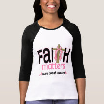 Croix 1 de sujets de foi de cancer du sein t-shirt