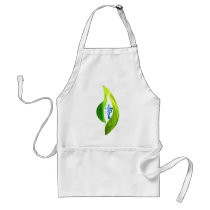 Croix bleue dans flamme verte apron