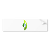 Croix bleue dans flamme verte bumper sticker