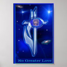 Croix chrétienne d'art affiches
