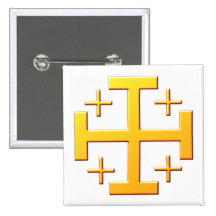 Croix de Jérusalem croix Jérusalem Badges Avec Agrafe