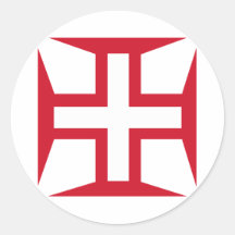 Croix de l'ordre du Christ Autocollants Ronds