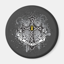Croix de prière de famille de foi - Cancer d'enfan Aimants