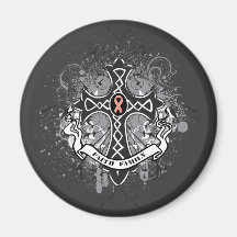 Croix de prière de famille de foi - Cancer utérin Aimants Pour Réfrigérateur