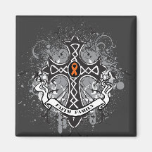 Croix de prière de famille de foi - leucémie magnets pour réfrigérateur