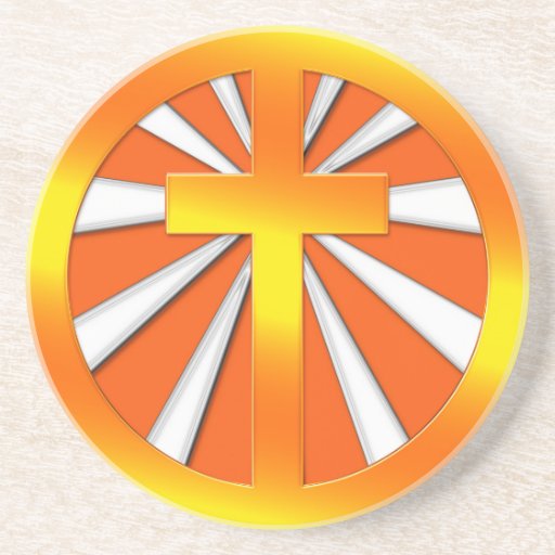 Croix d'or dessous de verres
