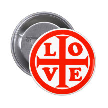 Croix et amour badges avec agrafe