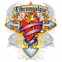 Croix et coeur de fibromyalgie photo sculptures