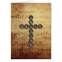 Croix extraordinaire de grâce sur la feuille de mu cartes de vœux