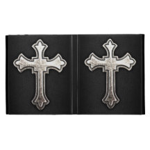 Croix noire coques iPad folio