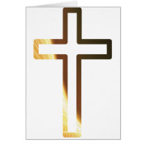 Croix refflets dorés greeting card