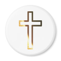 Croix refflets dorés magnet