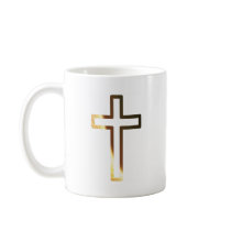 Croix refflets dorés coffee mug