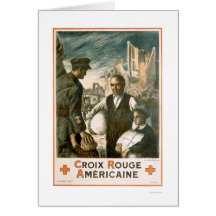 Croix Rouge Américain (American Red Cross) Greeting Cards