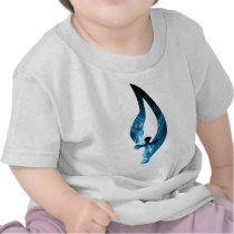 Croix sous flamme bleue electrique t shirt
