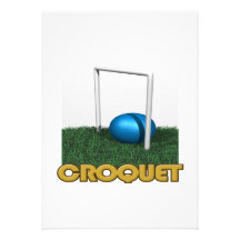 Croquet 4 personalized invitations