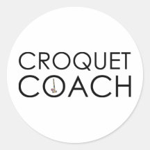 Croquet Coach Round Sticker