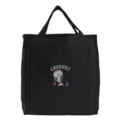 Croquet Embroidered Bag by mothersdaytshirts