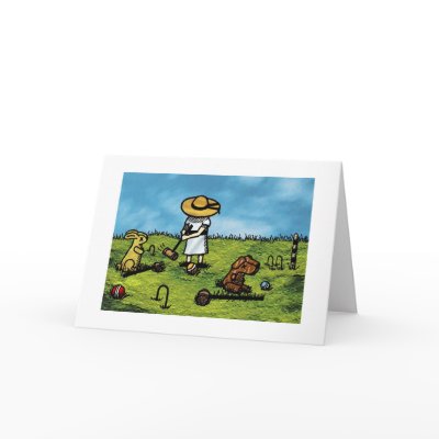 Croquet with Friends Cards by juliastroud