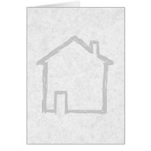 Croquis de Chambre. Gris Carte De Vœux
