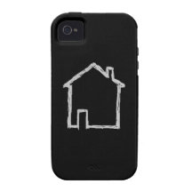 Croquis de Chambre. Gris et noir Coque Case-Mate iPhone 4