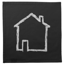 Croquis de Chambre. Gris et noir Serviettes