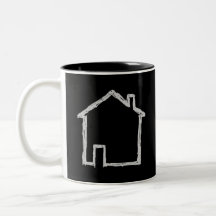 Croquis de Chambre. Gris et noir Tasse À Café