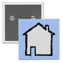 Croquis de Chambre. Noir et bleu Badges Avec Agrafe