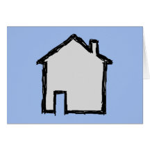 Croquis de Chambre. Noir et bleu Carte