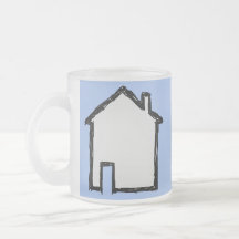 Croquis de Chambre. Noir et bleu Mugs À Café