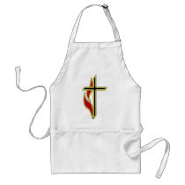 CROSS AND FLAME APRON