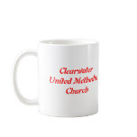 Cross and flame, ClearwaterUnited MethodistChurch mugs