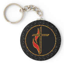 Cross and Flame Keychains