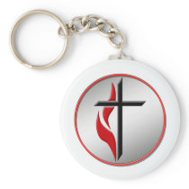 CROSS AND FLAME KEYCHAINS