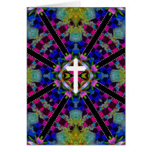 Cross and Hearts Greeting Cards