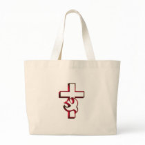 Cross and Holy Spirit / Holy Ghost Canvas Bag