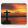 cross and sunset  mousepad