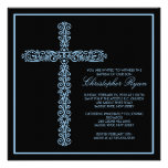 Cross Baptism Christening Boy Baptism Inviation Personalized Invite