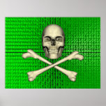 Cross Bones on Binary Print