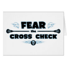 Cross Check - blue Greeting Card
